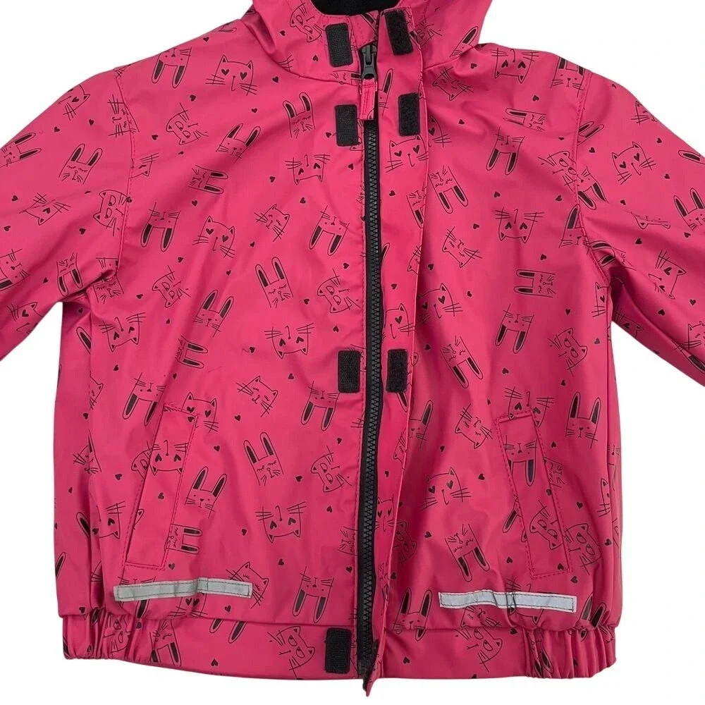 Kiki & Koko Children 3-5 Yr Pink Rain Jacket Coat, Kiki & Koko Bunny & Kitty 403